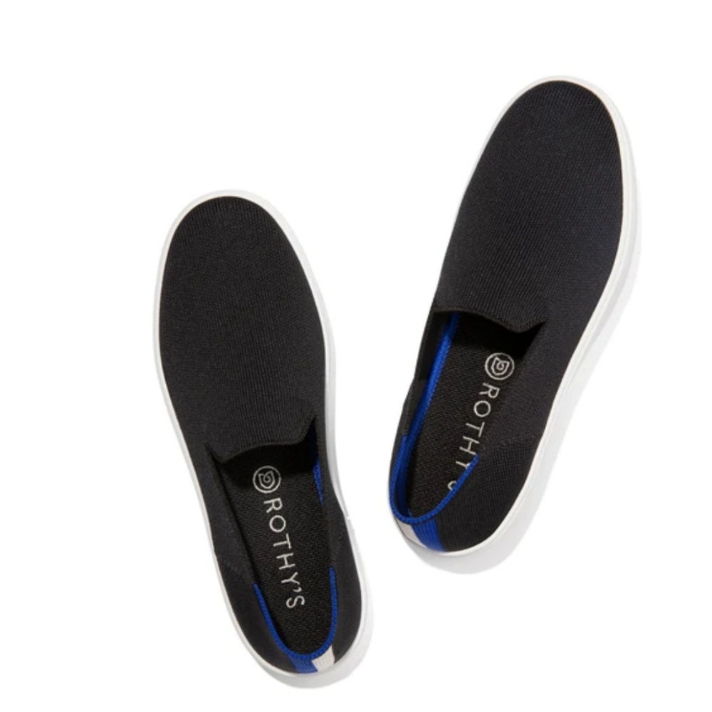 Almost brand new Rothys black slip on sneakers